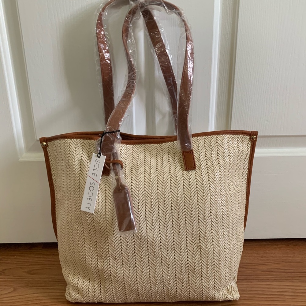 NWT - Sole Society straw tote